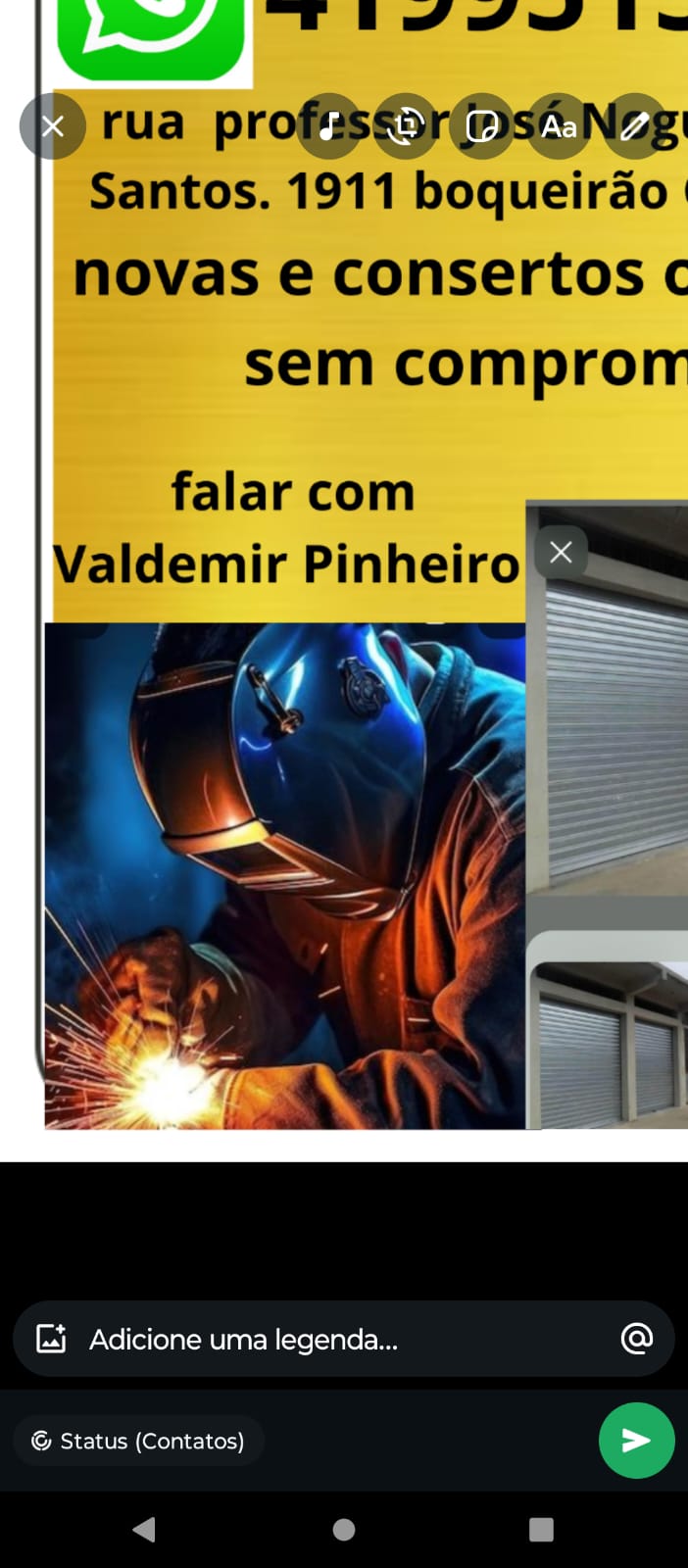 Promoção e imagens de soldador e portas de aço