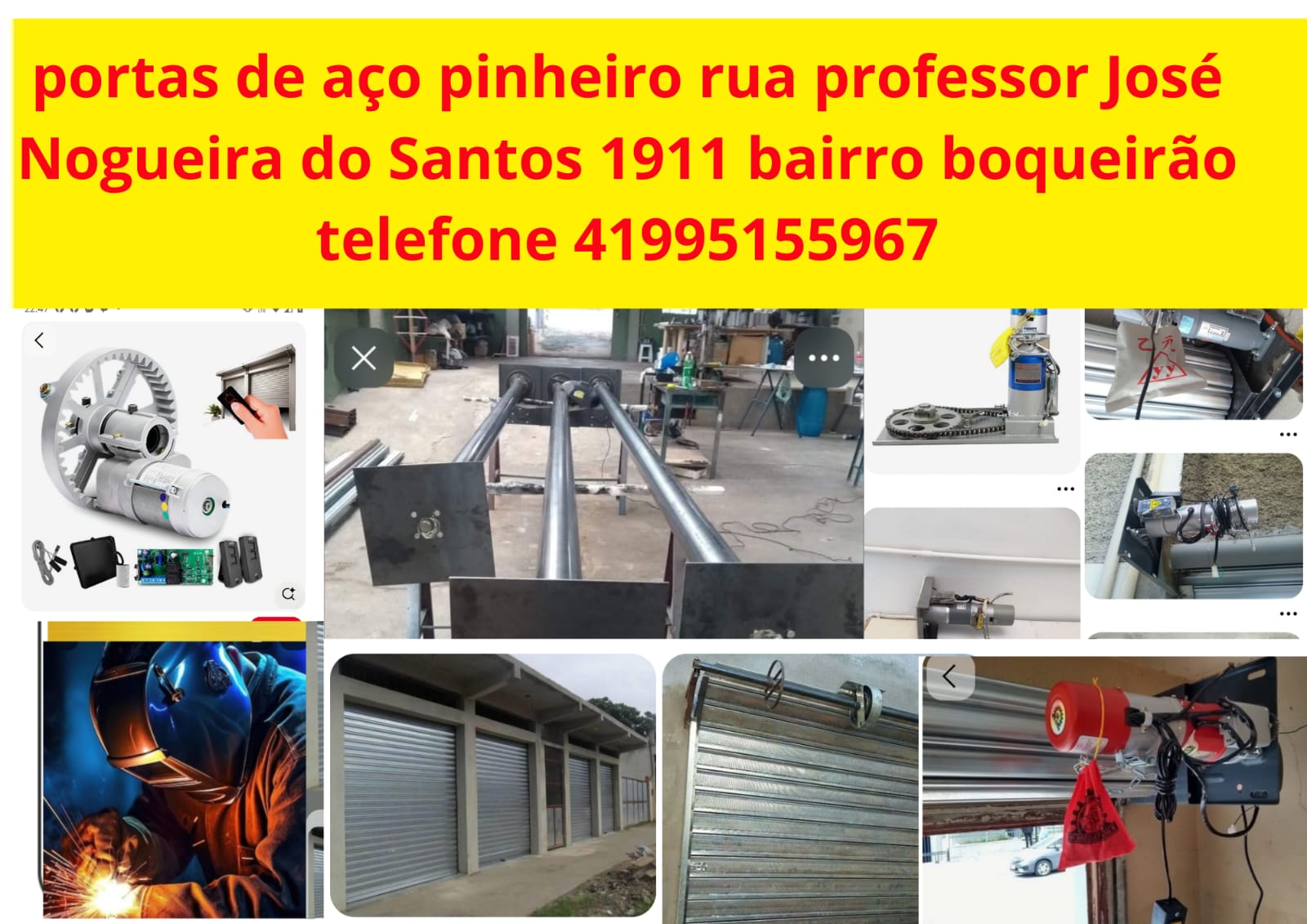 Obra de portão em andamento